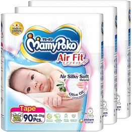 Mamy Poko Air Fit Tape NB90 X  3 Packs